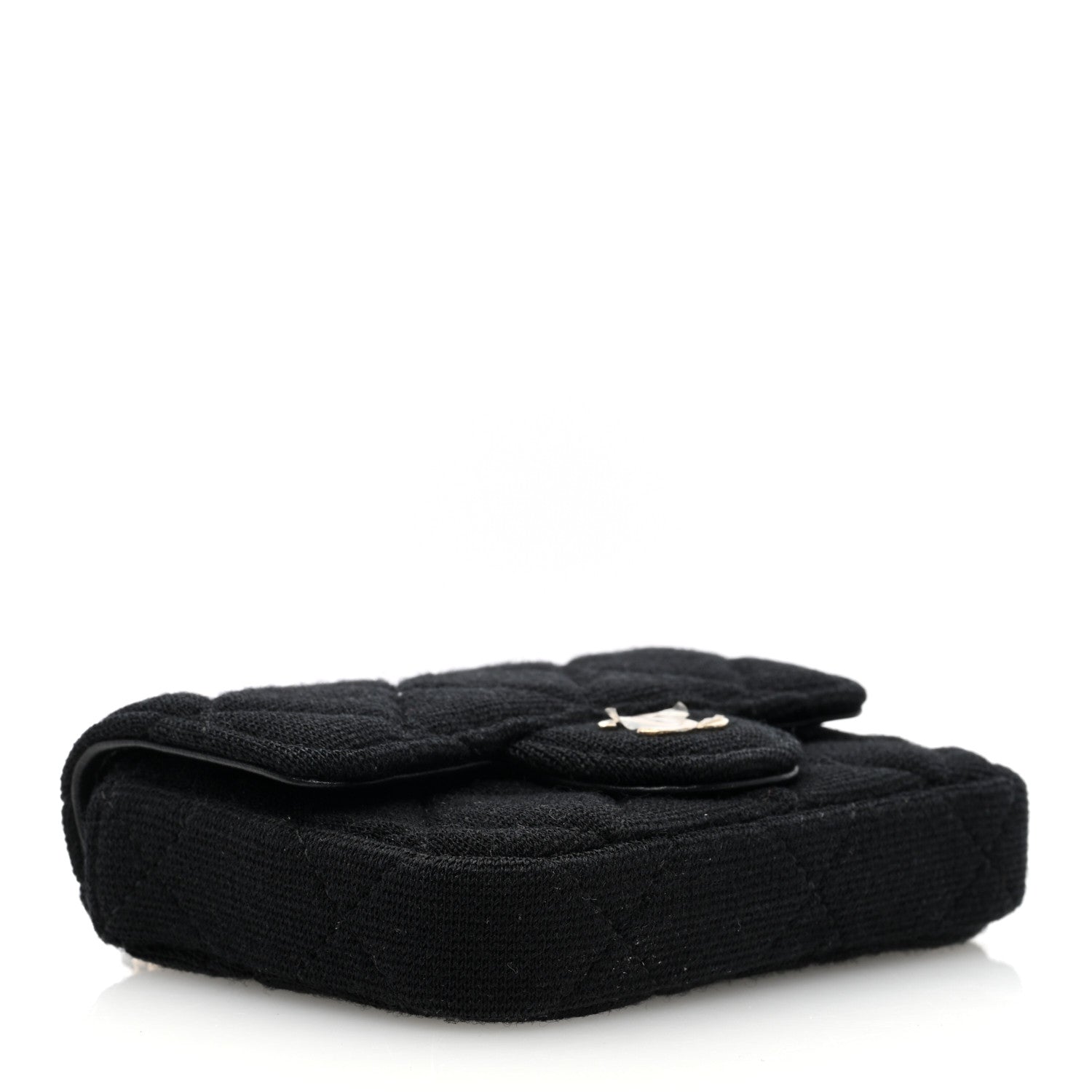 Chanel Jersey Quilted Belt Bag Black 4 of 11