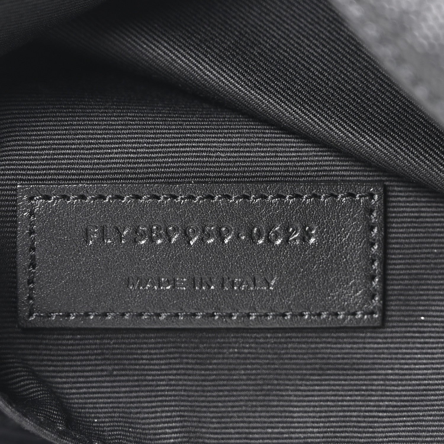 Saint Laurent Grain De Poudre Monogram Belt Bag Black 6 of 9