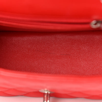 Chanel Lambskin Quilted Mini Square Flap Red 10 of 16