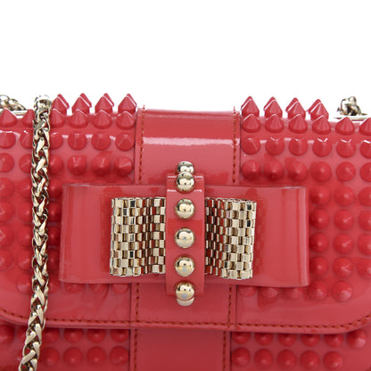 Christian Louboutin Patent Spiked Sweety Charity Crossbody Bag Framboise 9 of 11