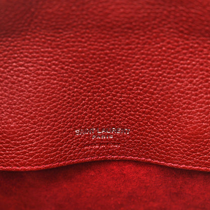 Saint Laurent Grained Calfskin Small Supple Sac De Jour Dark Pallisandre 6 of 11