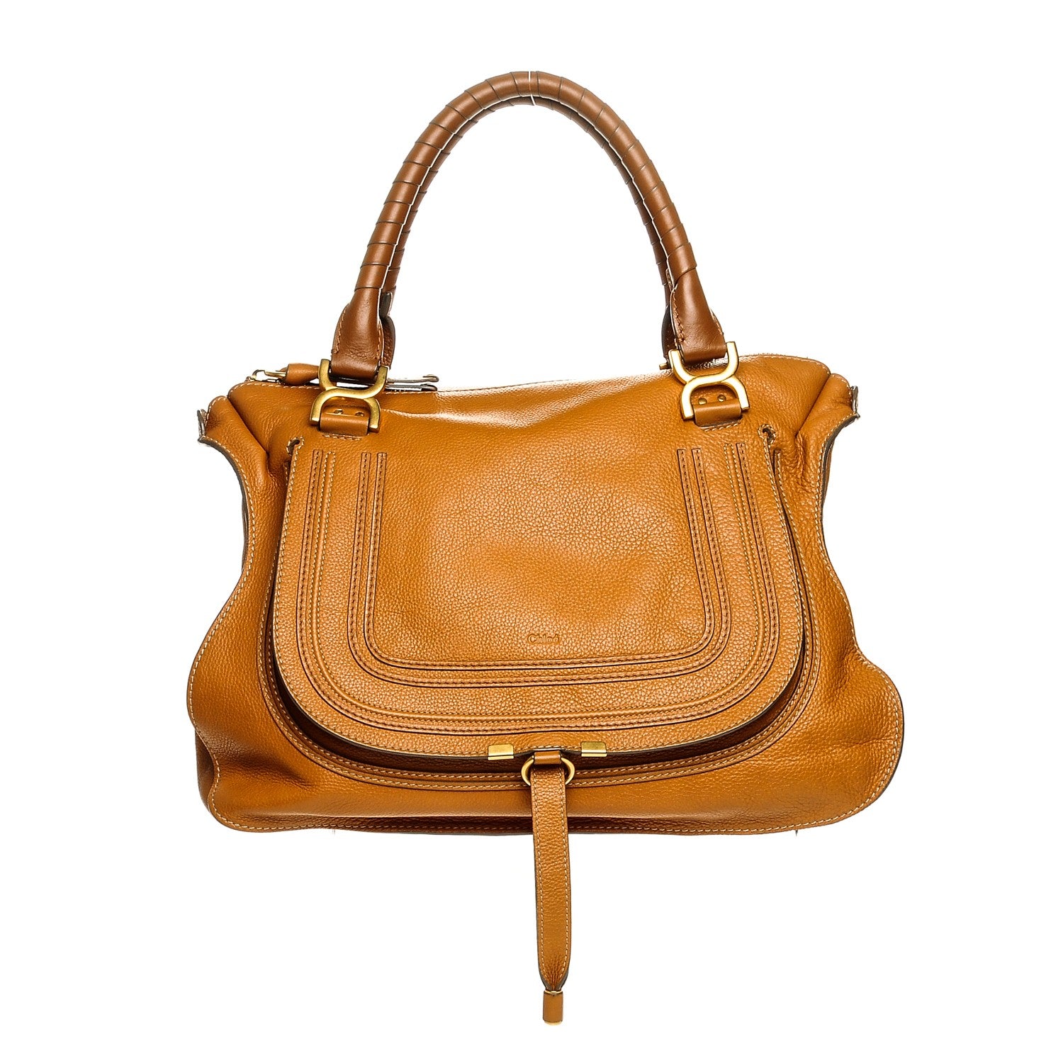 Chloe Calfskin Large Marcie Satchel Brown Sugar 1 of 7