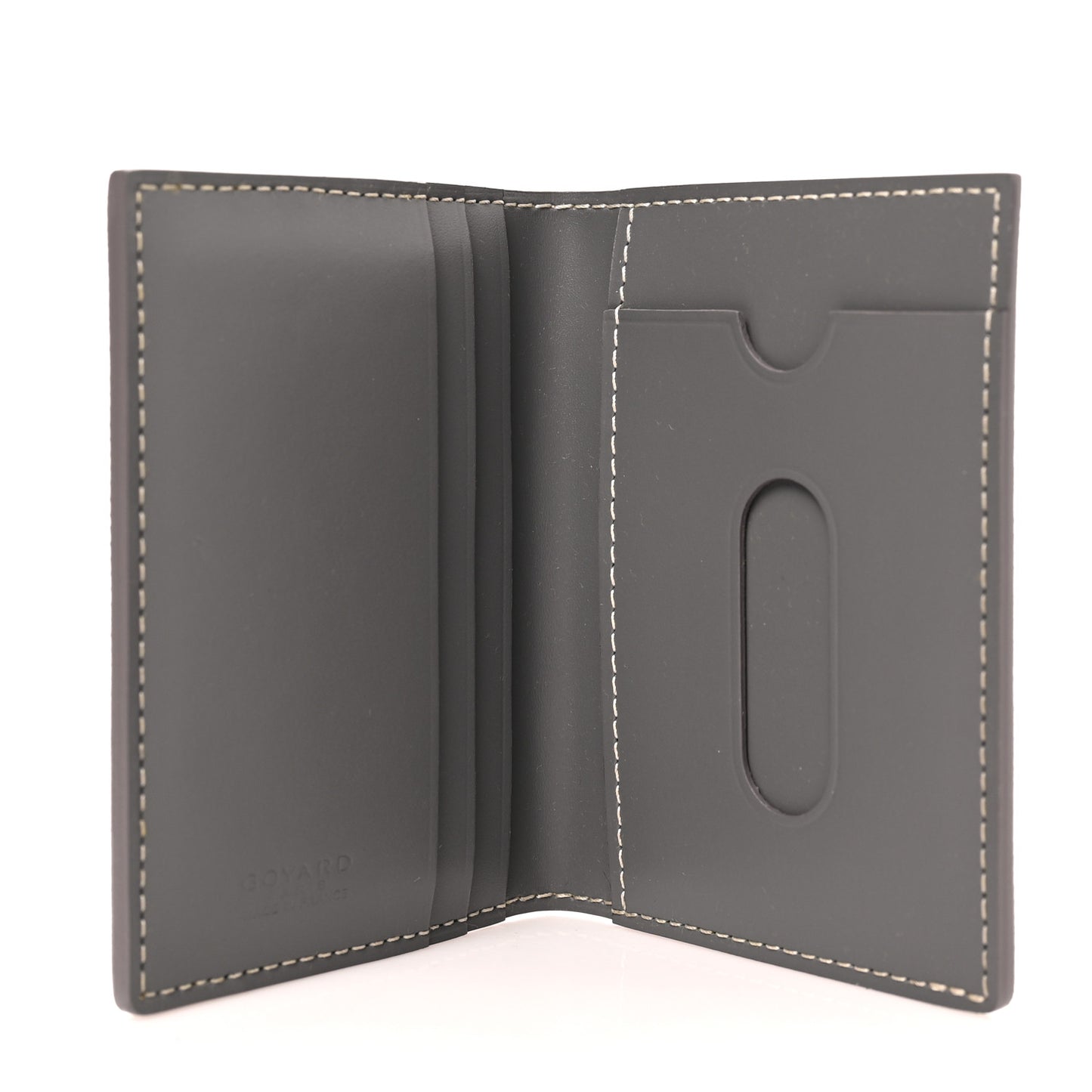 Goyardine Saint Marc Folding Card Case Grey