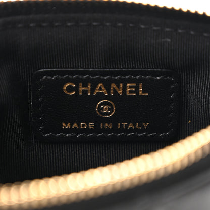Chanel Lambskin Quilted Small No. 5 Cosmetic Case Black 6 of 9