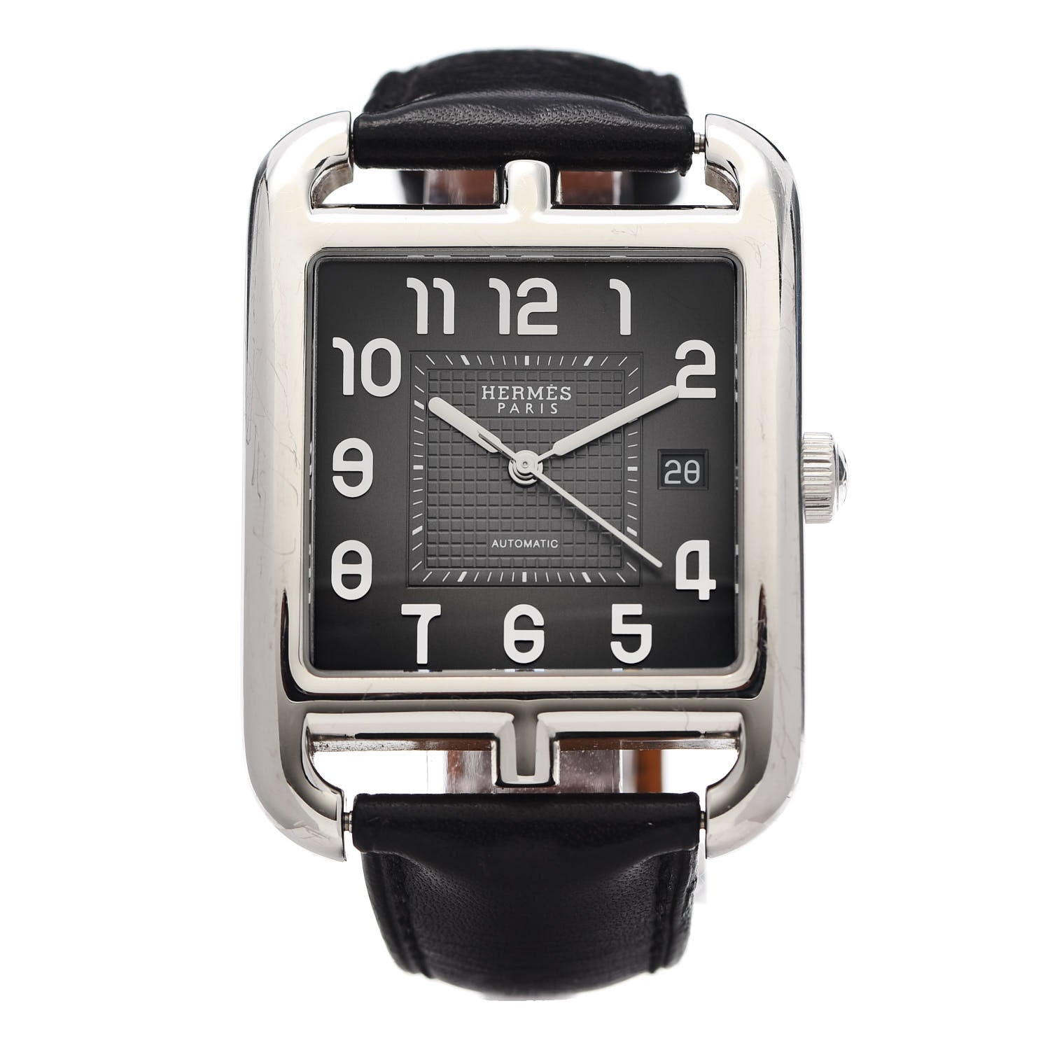Hermes Stainless Steel Barenia 36mm Cape Cod Automatic Watch Noir 1 of 6
