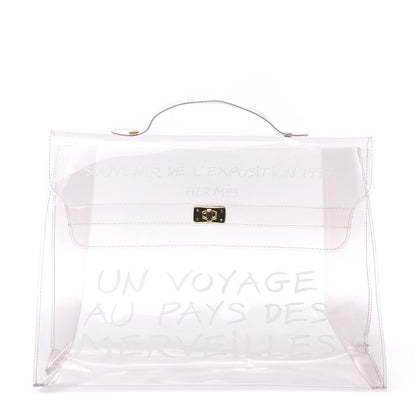 Hermes Vinyl Souvenir De L'Exposition Kelly Transparent 1 of 9