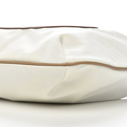 Prada Tessuto Nylon Logo Sacca White Cammello 11 of 12
