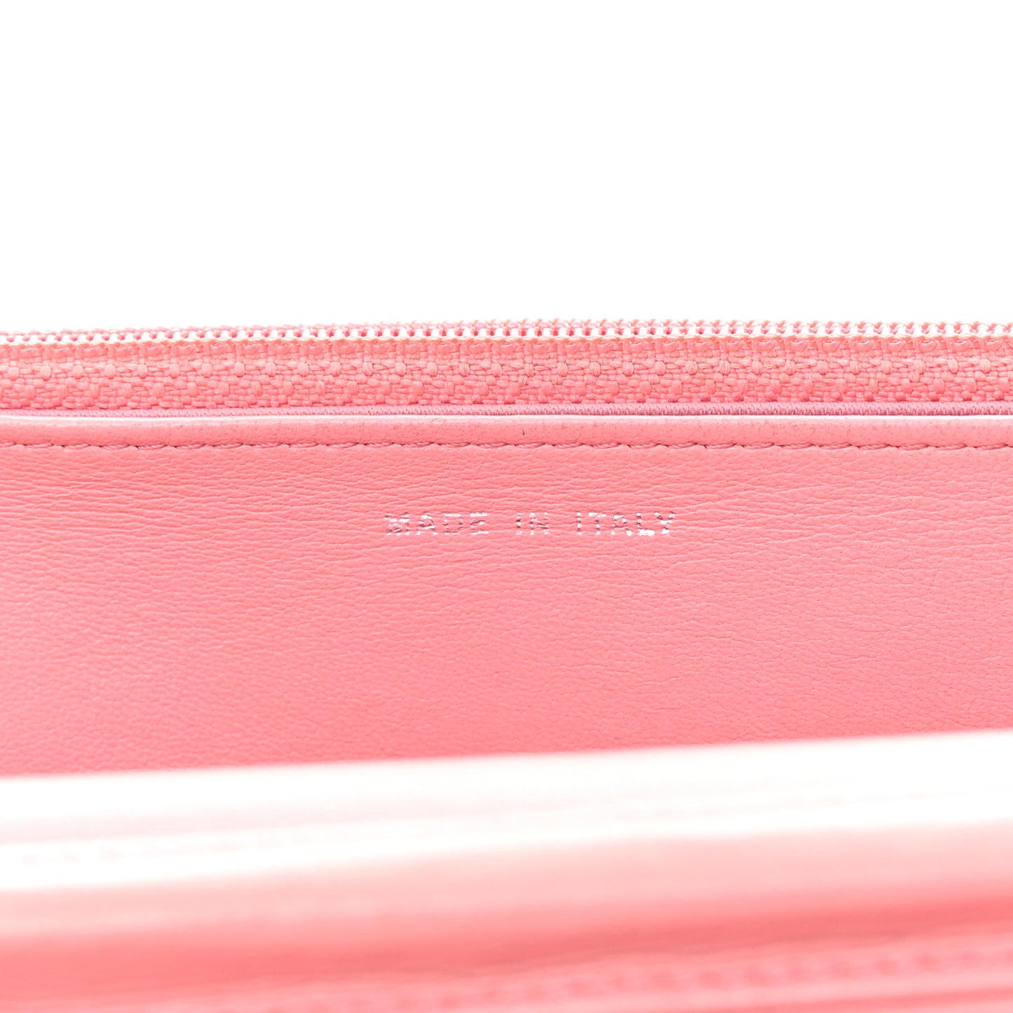 Lambskin Camellia Embossed Wallet On Chain WOC Pink