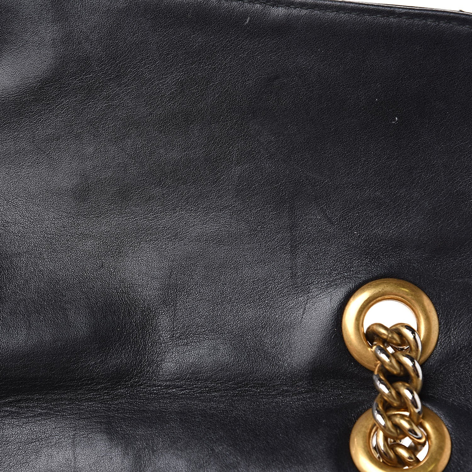 Gucci Calfskin Matelasse Medium GG Marmont Shoulder Bag Black 15 of 20