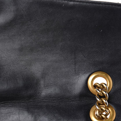 Gucci Calfskin Matelasse Medium GG Marmont Shoulder Bag Black 15 of 20