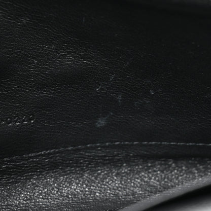 Saint Laurent Grain De Poudre Matelasse Chevron Monogram Chain Wallet Black 12 of 12