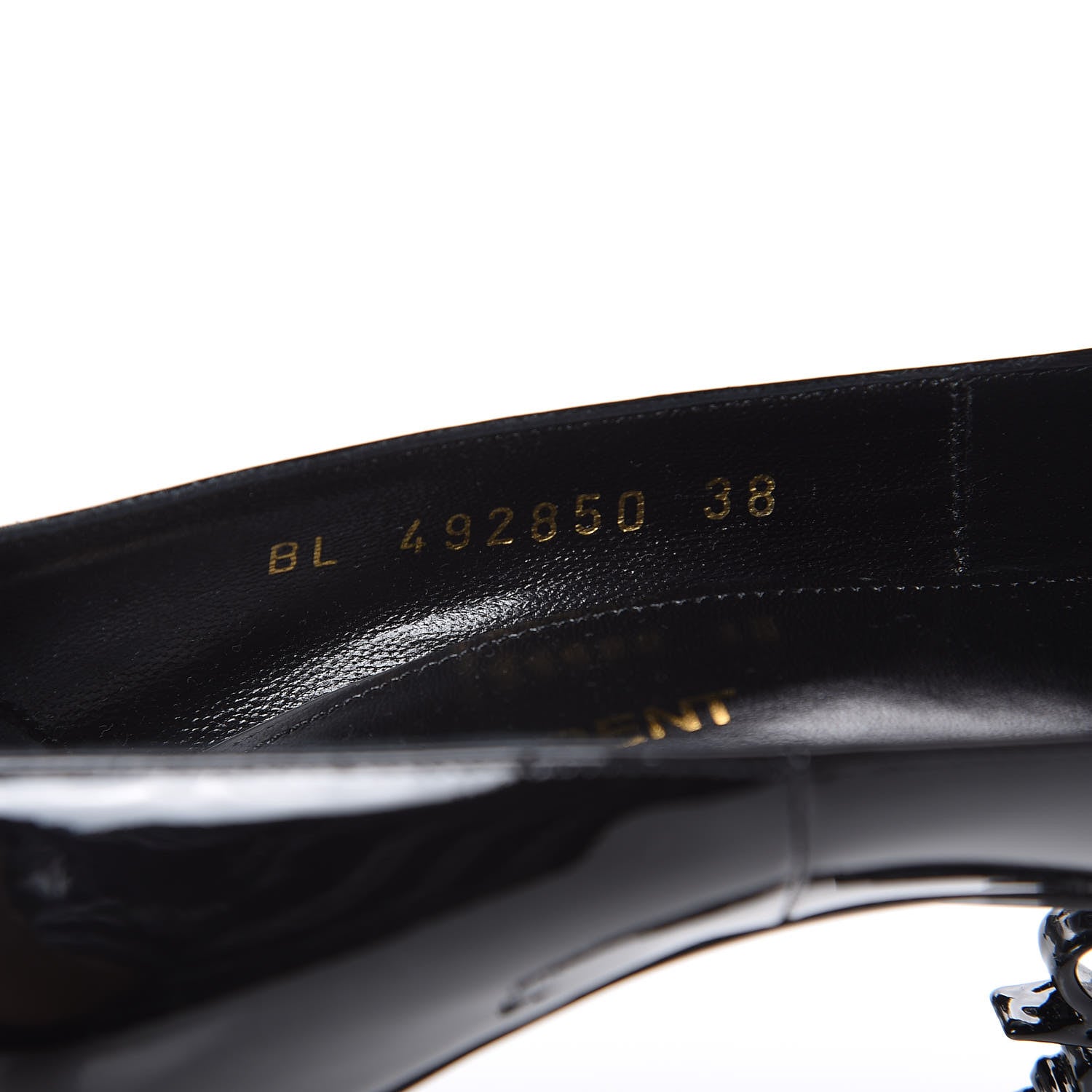 Saint Laurent Patent Opyum Appelle Moi Ankle Strap Pump 38 Black 8 of 9