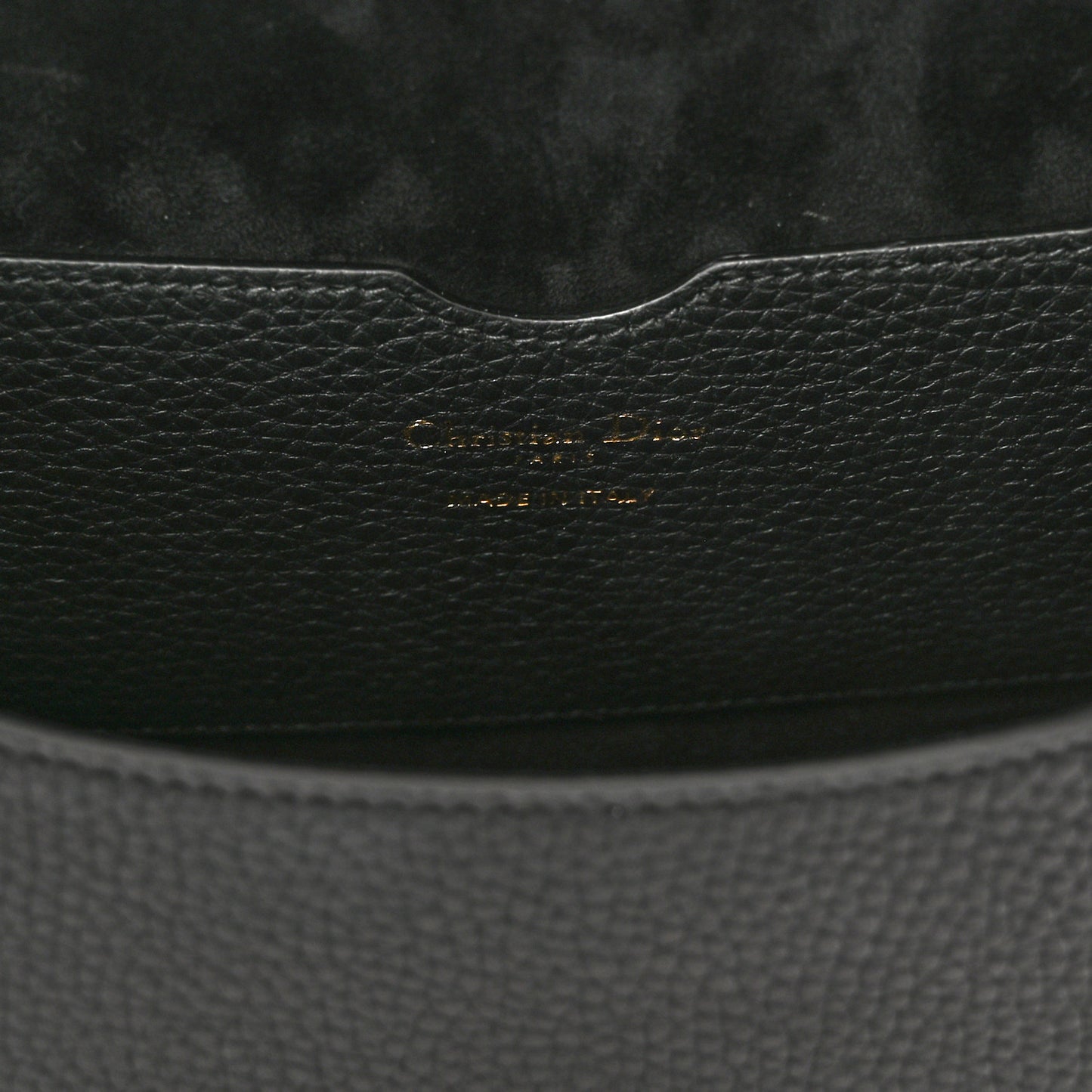 Grained Calfskin Large Bobby Flap Black