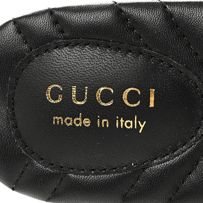 Gucci Nappa Matelasse GG Marmont Flat Slide Sandals 38.5 Black 9 of 10