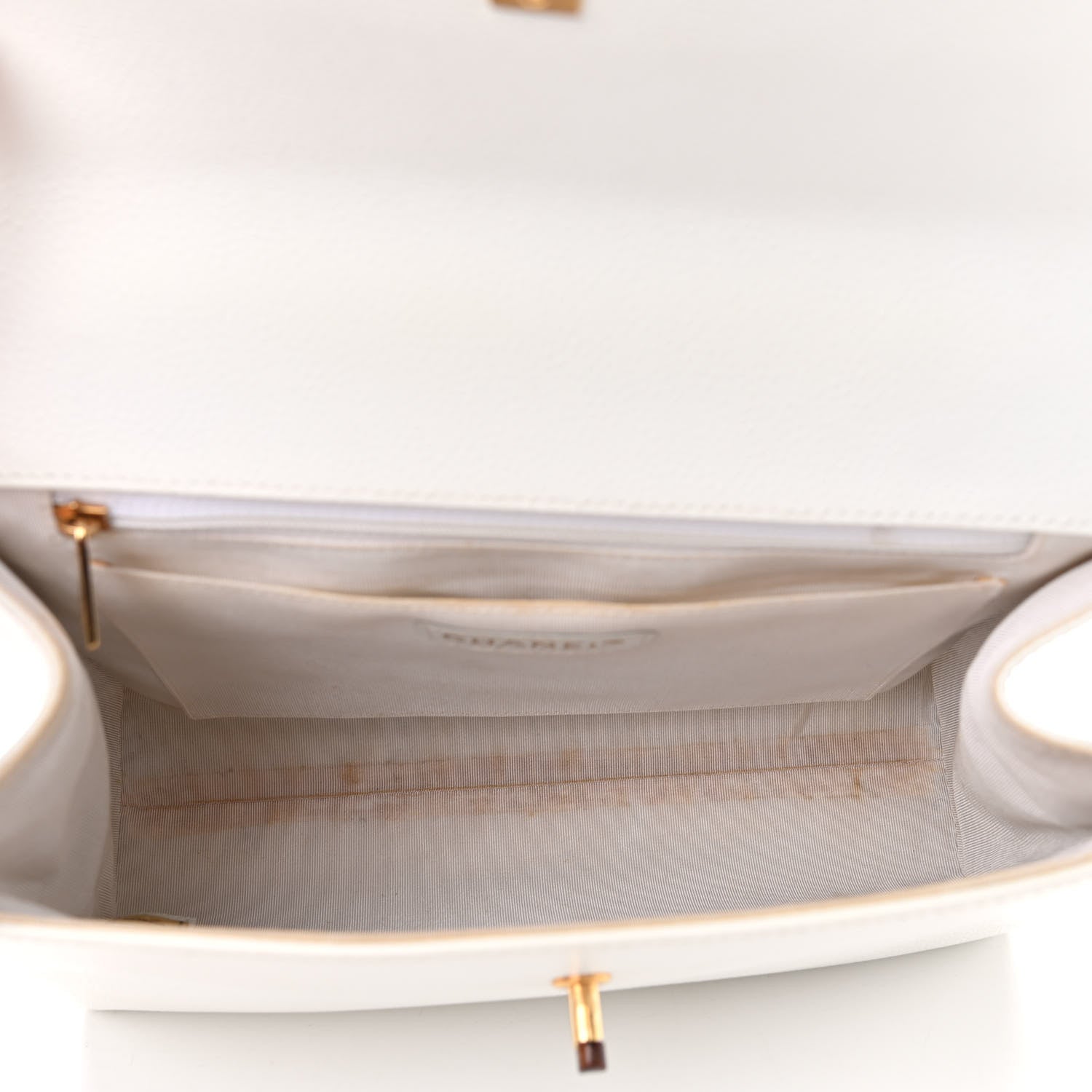 Chanel Caviar Kelly Flap Bag White 4 of 13