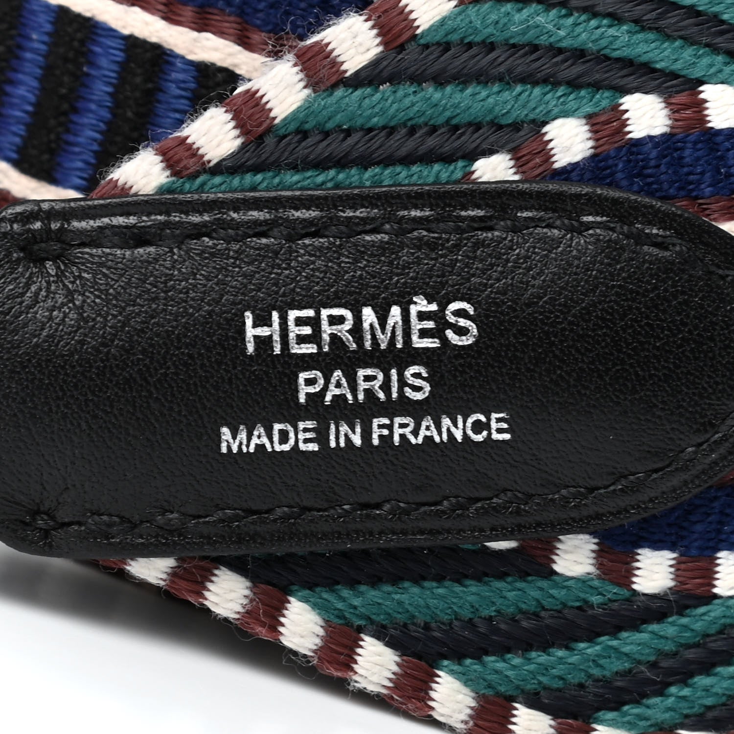 Hermes Toile Swift 50mm Sangle Cavale Shoulder Strap Malachite Bleu Electrique Black 2 of 4