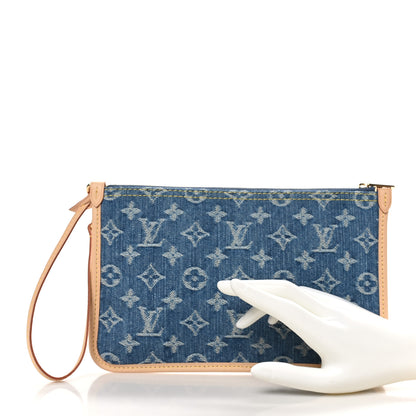 Louis Vuitton Denim Monogram Jacquard Neverfull MM GM Blue 2 of 7