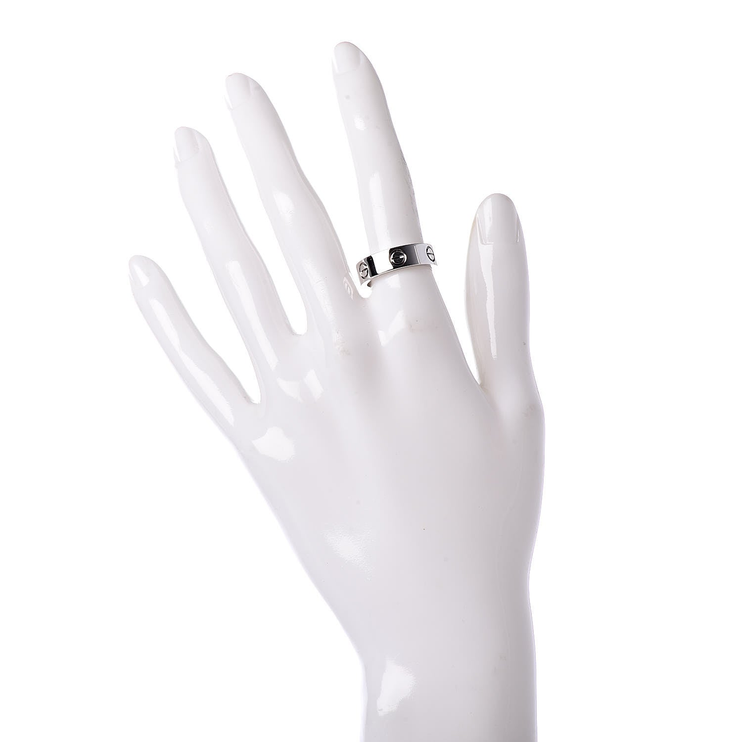Cartier 18K White Gold 5.5mm LOVE Ring 53 6.25 2 of 4