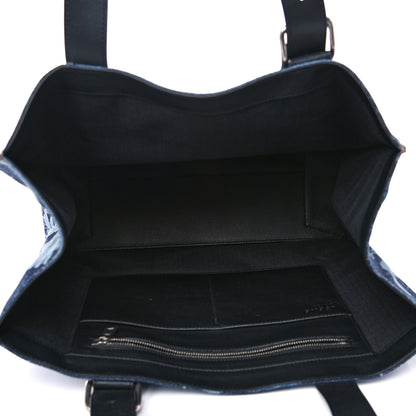 Loewe Denim Calfskin Buckle Tiles Tote Indigo 5 of 11