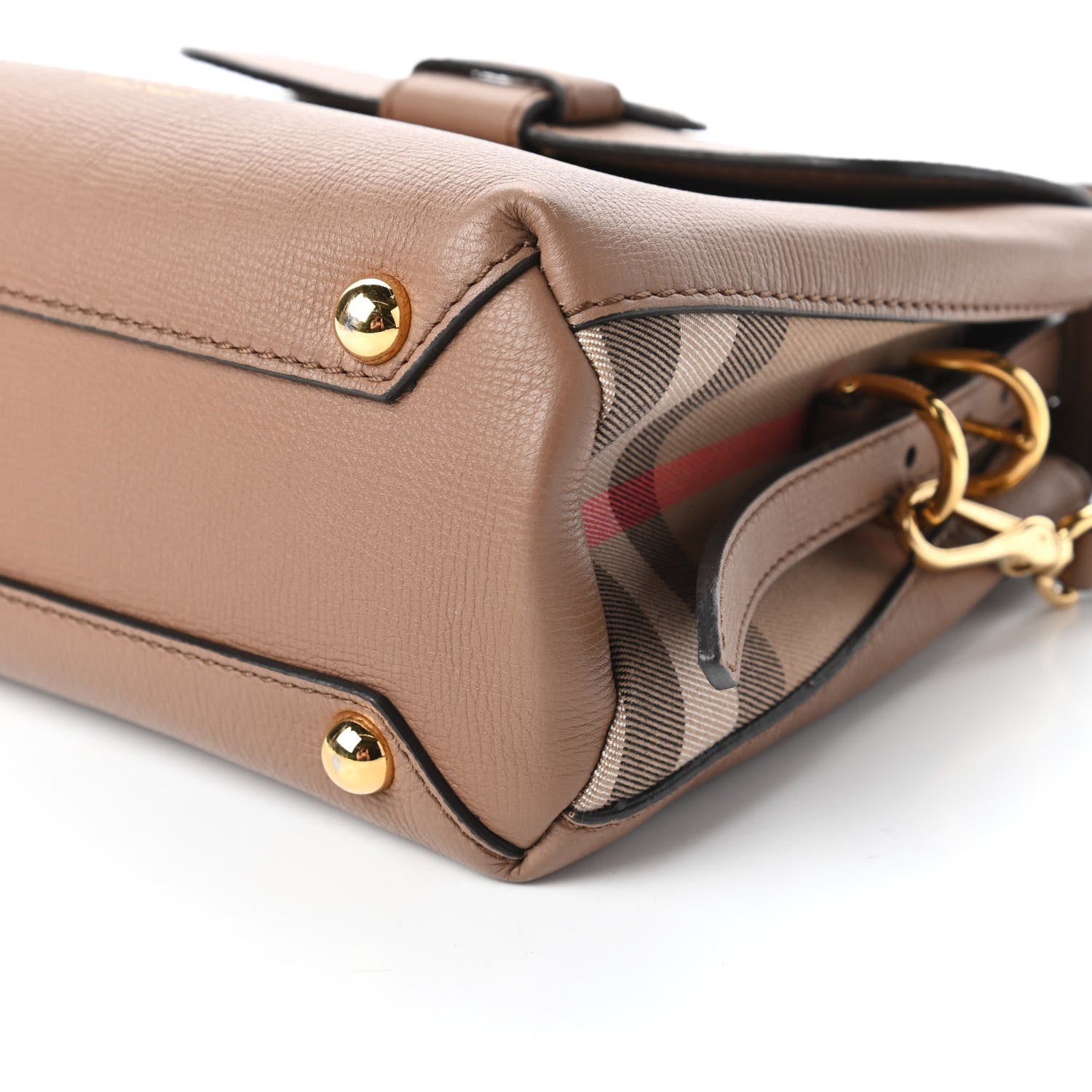 Burberry Derby Calfskin House Check Small Camberley Dark Sand 7 of 10