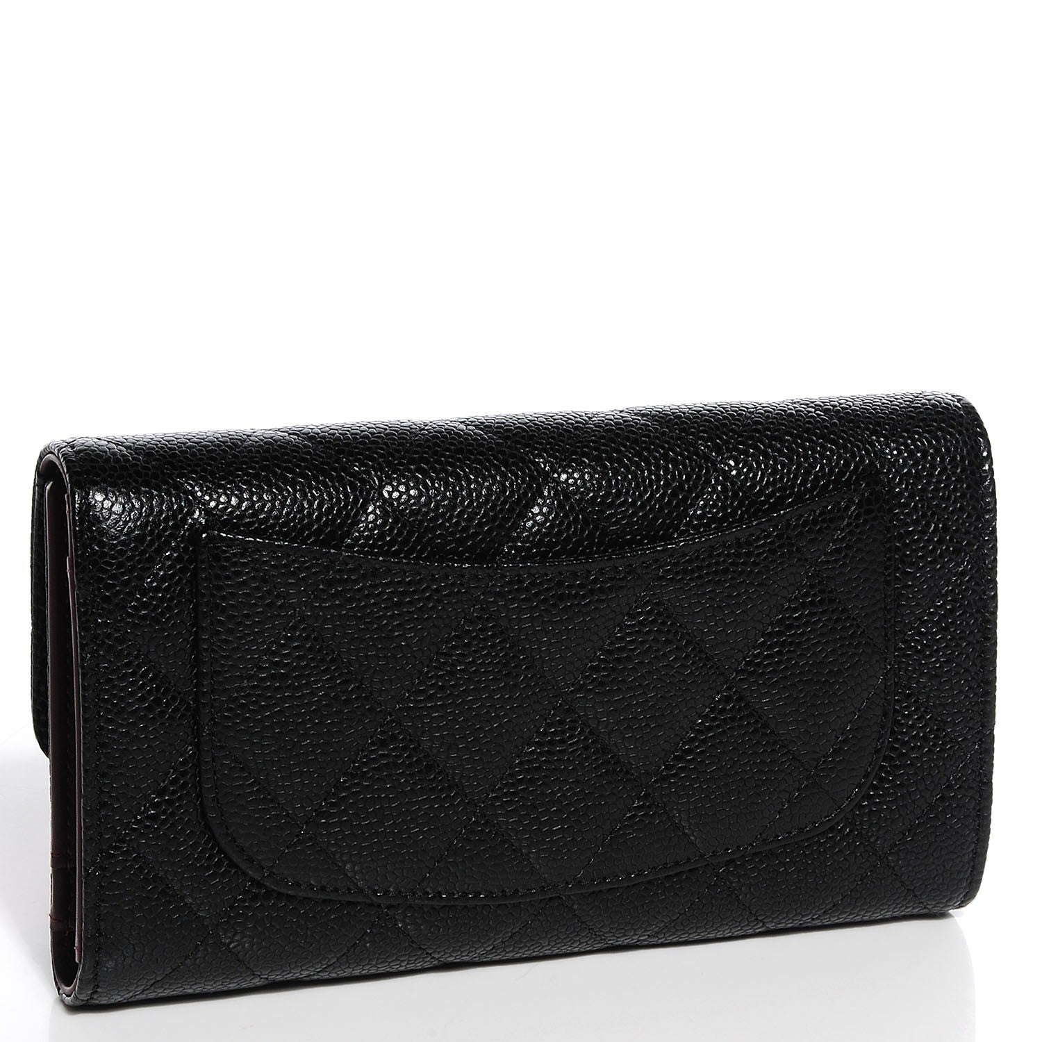 Chanel Caviar Quilted Large Flap Wallet Black 3 of 9