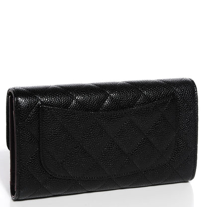 Chanel Caviar Quilted Large Flap Wallet Black 3 of 9
