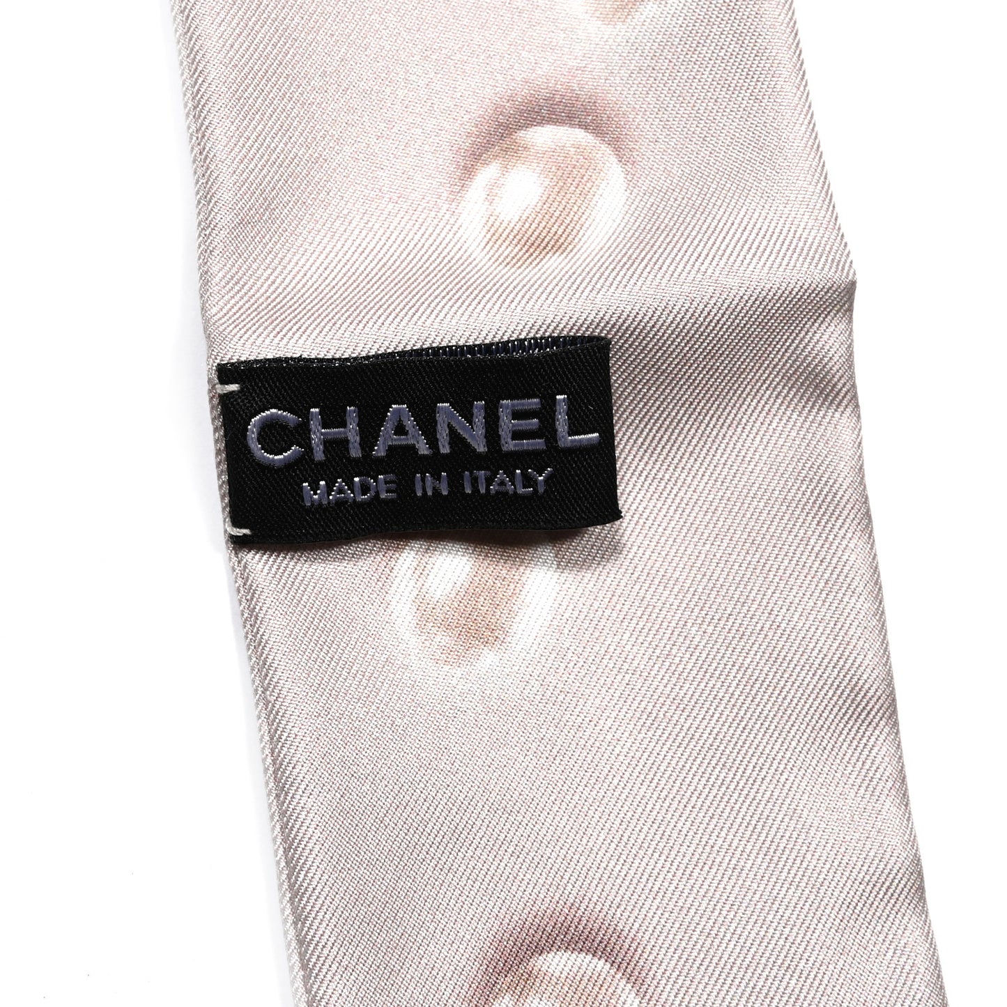 Silk Pearl CC Slim Bandeau Scarf Ivory