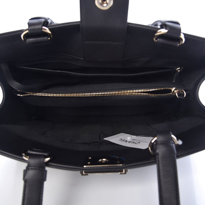 Chanel Calfskin Quilted Boy Shopping Tote Black 5 of 10