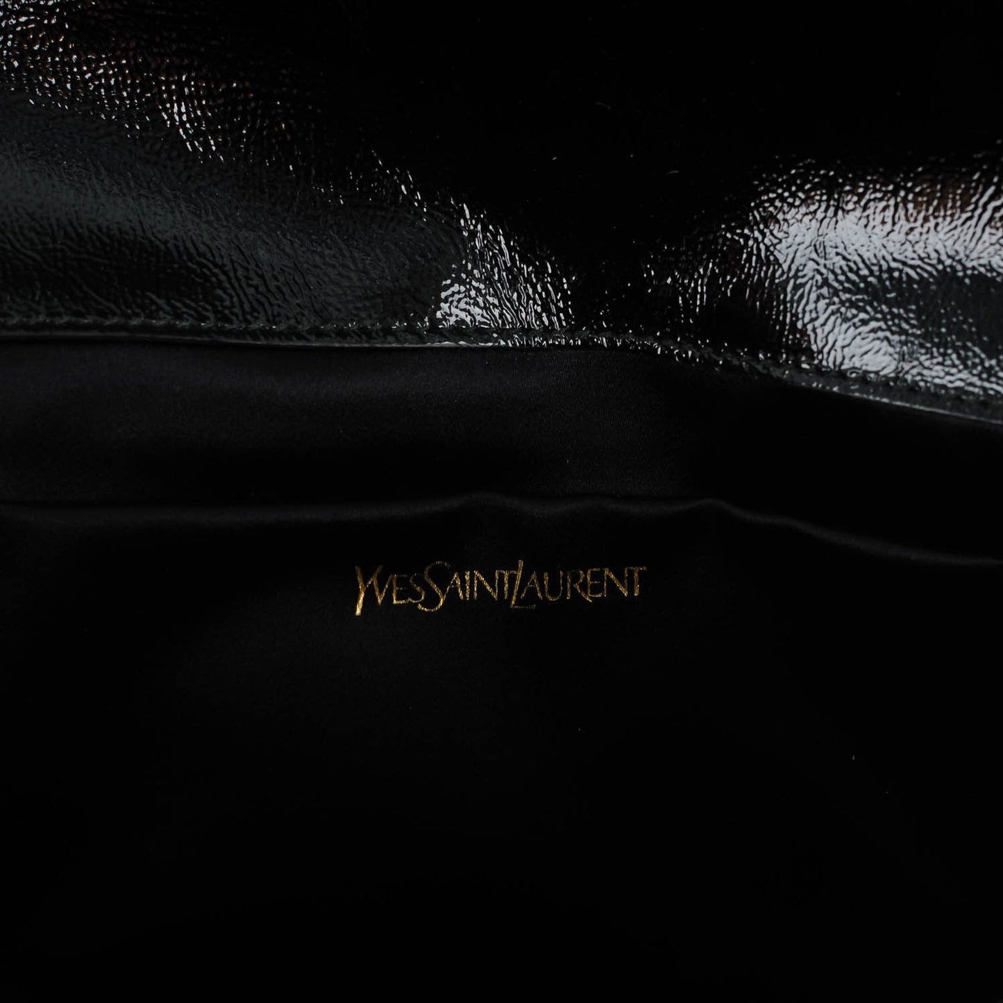 Textured Patent Monogram Large Belle De Jour Clutch Black