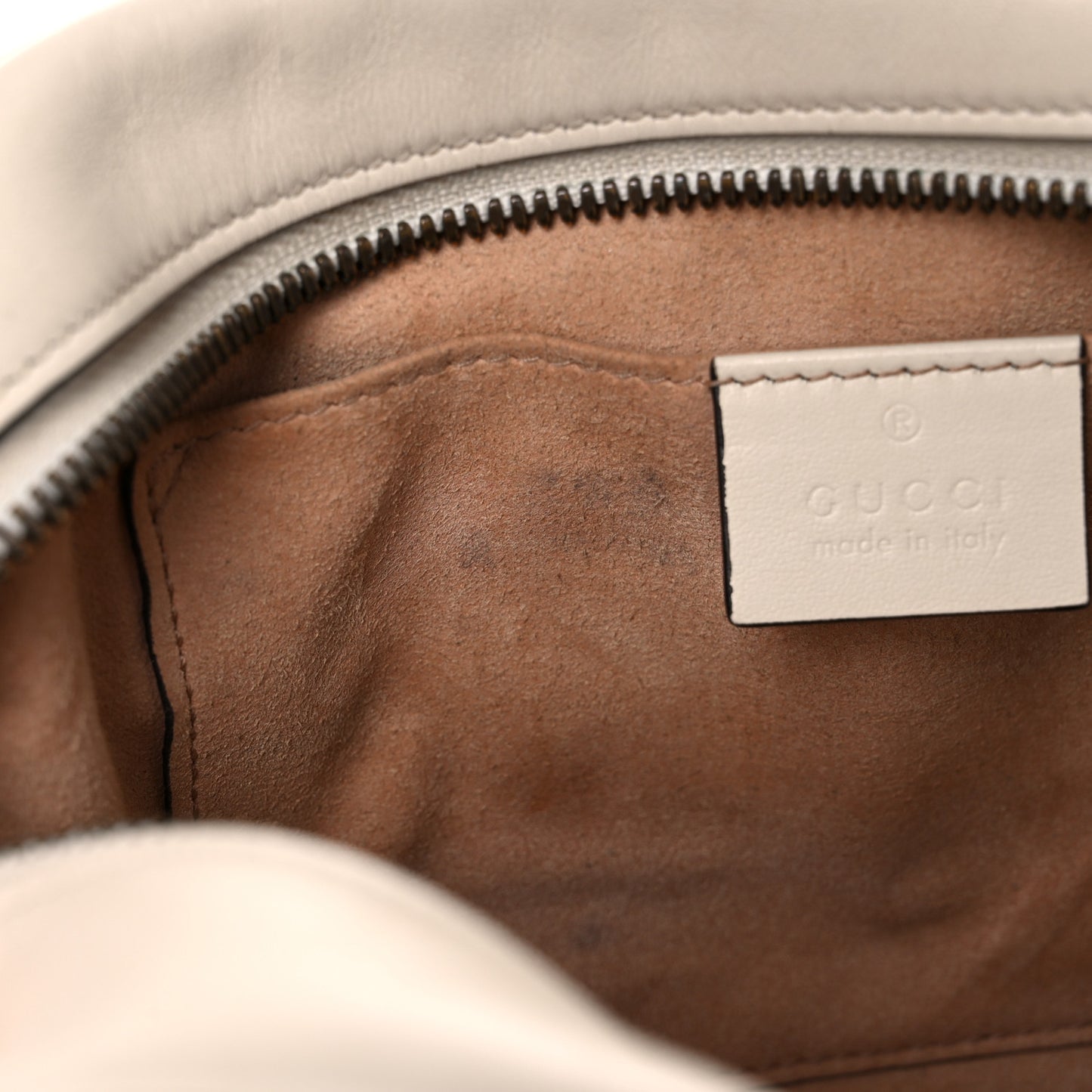 Calfskin Matelasse Small GG Marmont Chain Shoulder Bag White