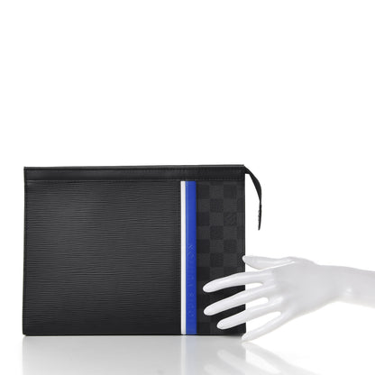Louis Vuitton Epi Damier Graphite Pochette Voyage MM Black 2 of 7