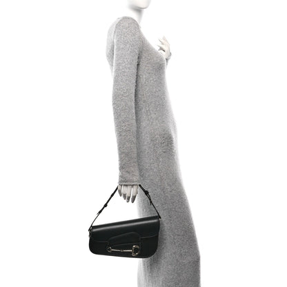 Gucci Azalea Calfskin Small Horsebit 1955 Asymmetric Shoulder Bag Black 2 of 9