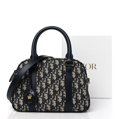 Christian Dior Oblique Medium D-Vibe Bowling Bag Blue 10 of 10