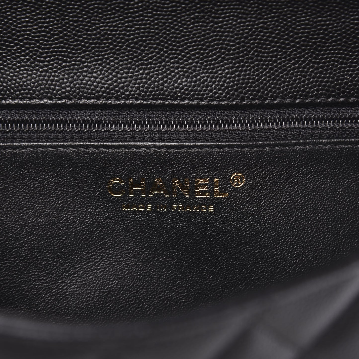 Caviar Quilted Flap Clutch Black