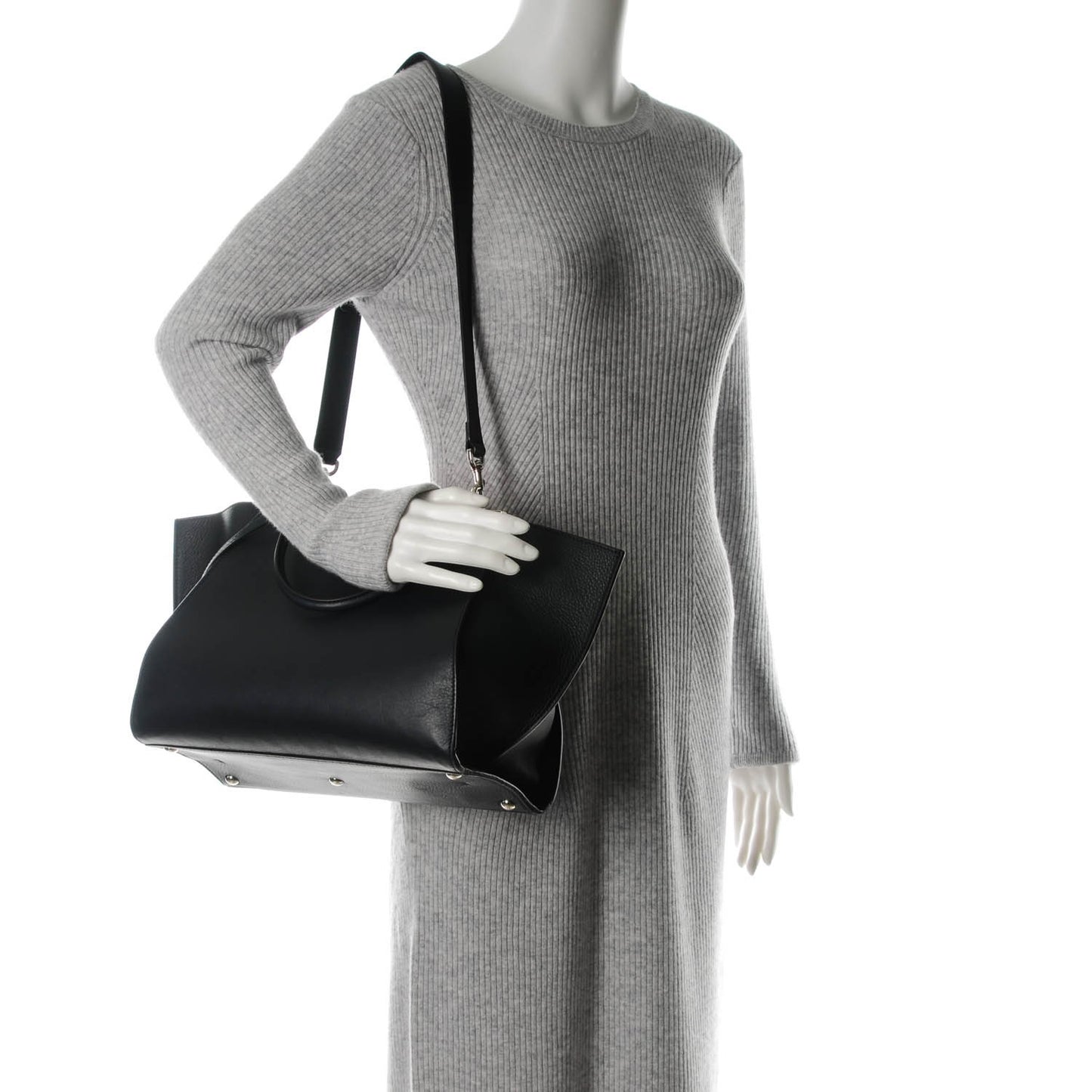 Vitello Dolce Marmol Shiny Nappa Petite 3Jours Tote Blue Notte
