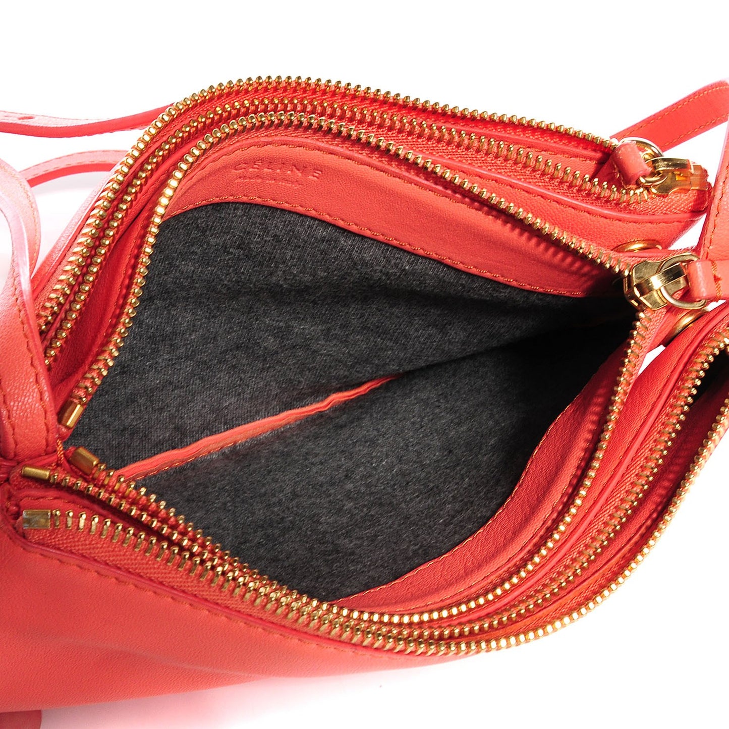 Lambskin Small Trio Crossbody Bag Flamingo