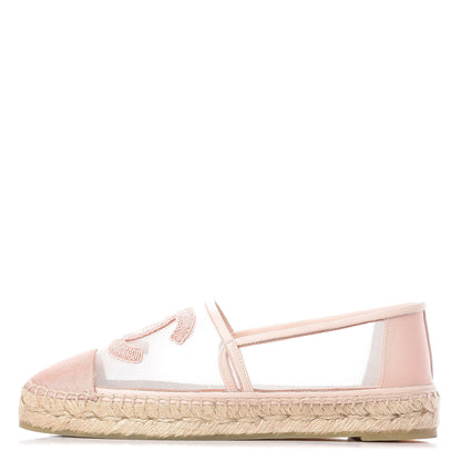 Chanel Mesh Grosgrain CC Espadrilles 38 Pink 1 of 10