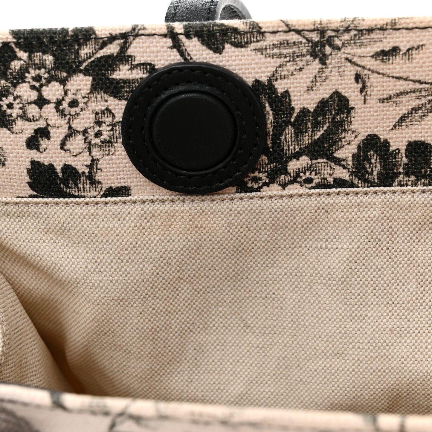 Canvas Herbarium Print Tote Black