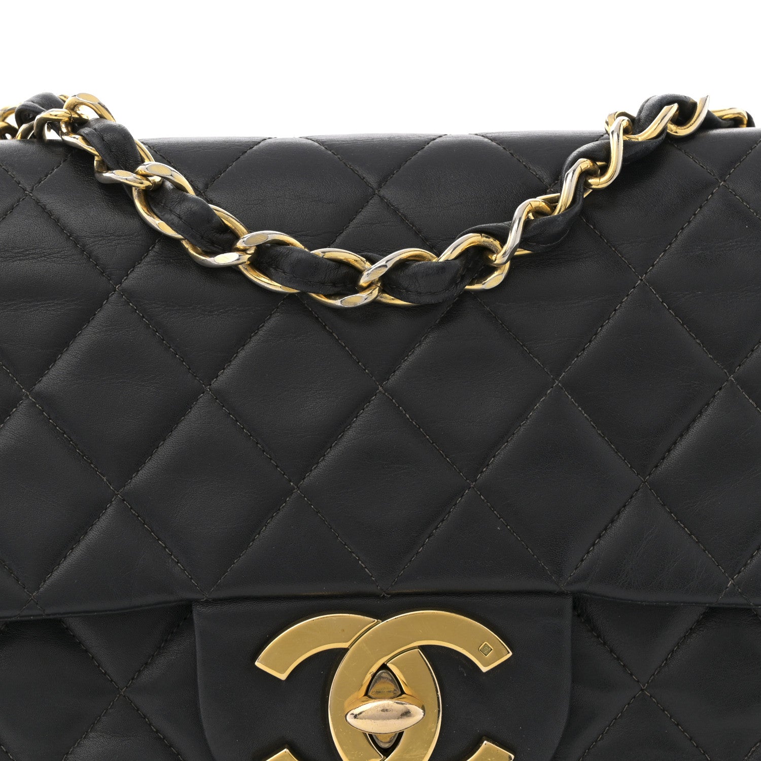 Chanel Lambskin Quilted XL Jumbo Single Flap Black 8 of 13