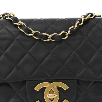 Chanel Lambskin Quilted XL Jumbo Single Flap Black 8 of 13
