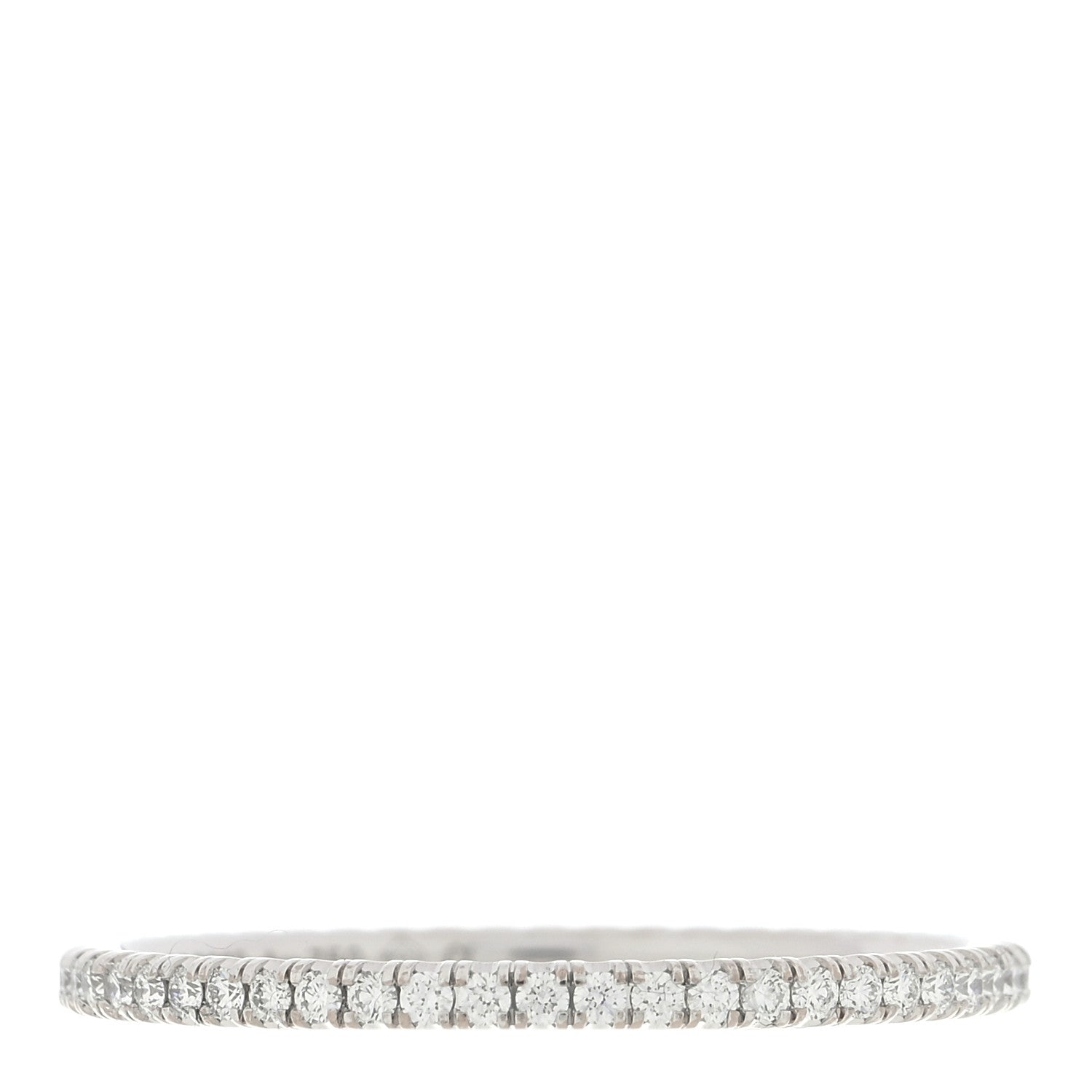 Cartier 18K White Gold Diamond 1.5mm Etincelle de Cartier Wedding Band Ring 57 8 3 of 4