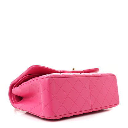 Chanel Lambskin Quilted Jumbo Double Flap Dark Pink 4 of 13