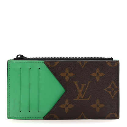 Louis Vuitton Monogram Calfskin Coin Card Holder Minty Green 1 of 6