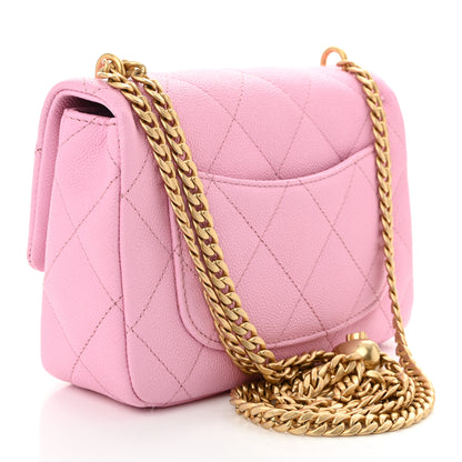 Chanel Caviar Quilted Mini Sweetheart Flap Lilac 3 of 11