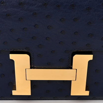 Hermes Ostrich Constance 24 Bleu De Malte 12 of 12