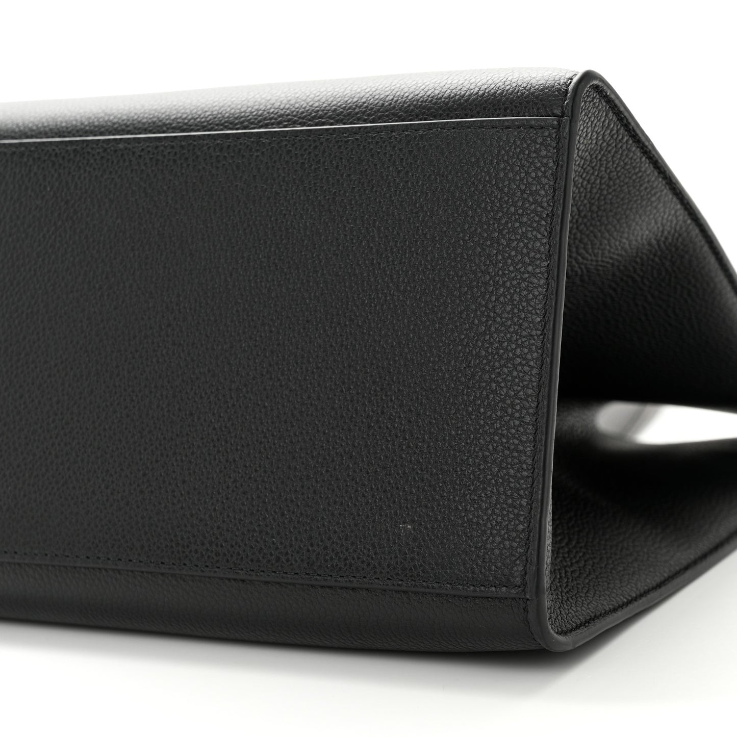 Supple Grained Calfskin Cabas 16 Bag Black
