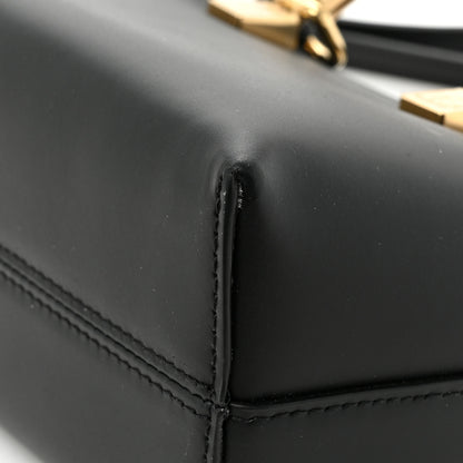 Fendi Vitello King Plexiglass Logo Embossed Mini By The Way Top Handle Boston Bag Black 13 of 13