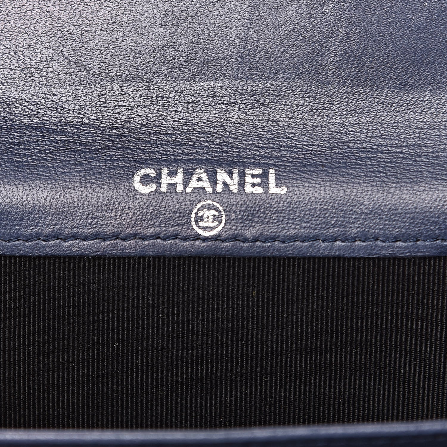 Chanel Lambskin Quilted Flap Card Holder Wallet Navy 6 of 13