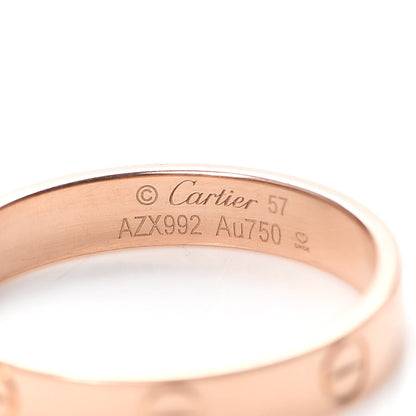 Cartier 18K Pink Gold 3.5mm LOVE Wedding Band Ring 57 8 4 of 5