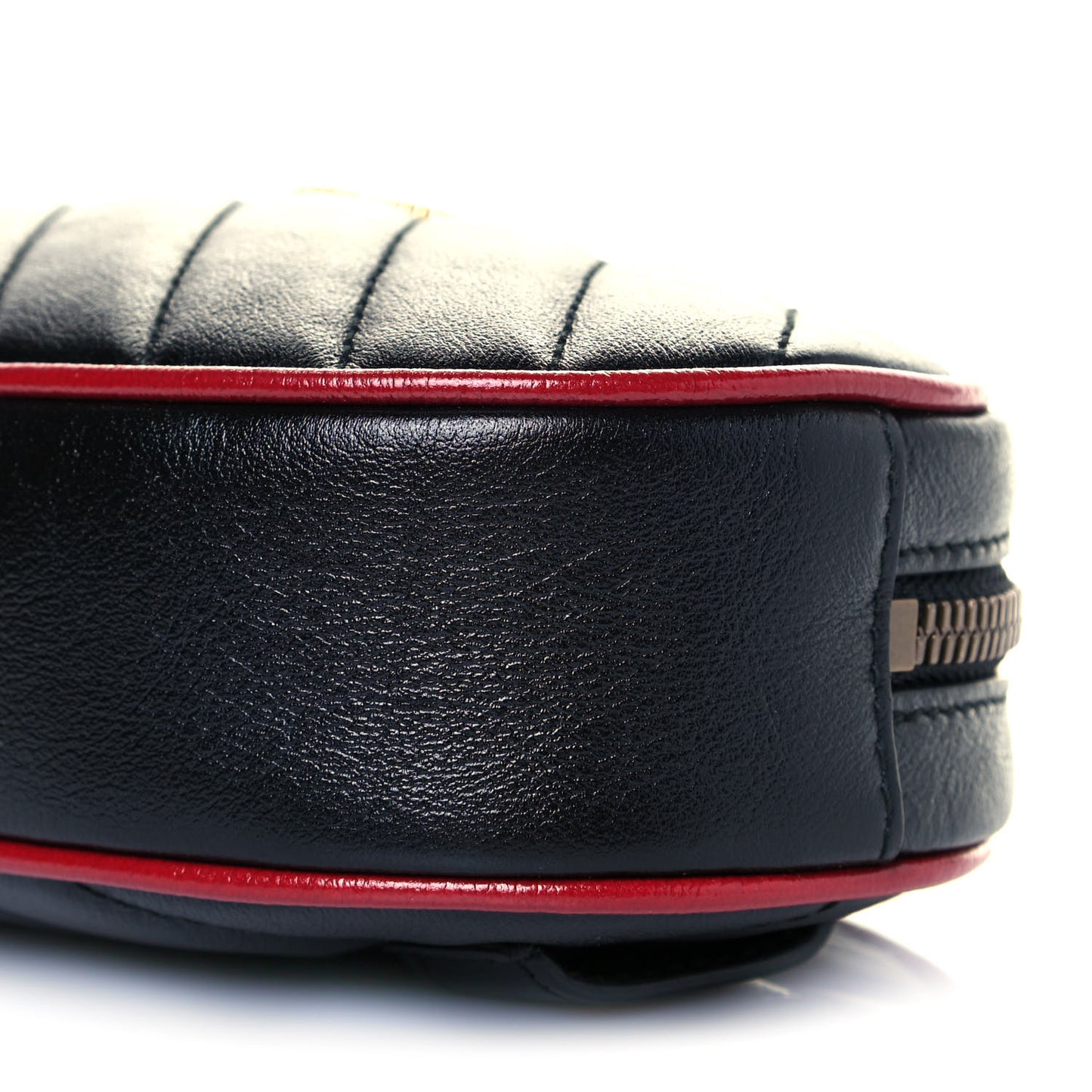 Azalea Calfskin Matelasse Diagonal Torchon GG Marmont Belt Bag 75 30 Black Romantic Cerise